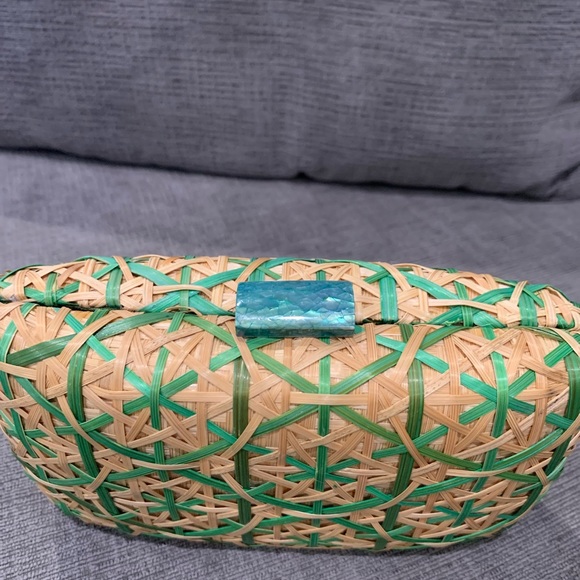 Serpui Marie Straw Clutch